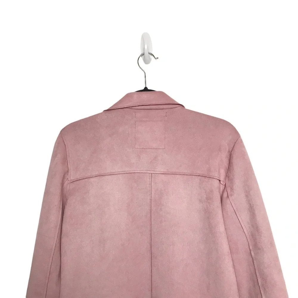 Bershka Dusty Pink Soft Open Front Coat